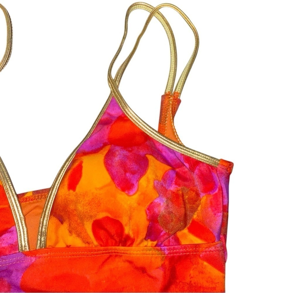 Like new! ▶️ ST JOHN ◀️ Gold Strap Floral Tankini - Picture 3 of 12